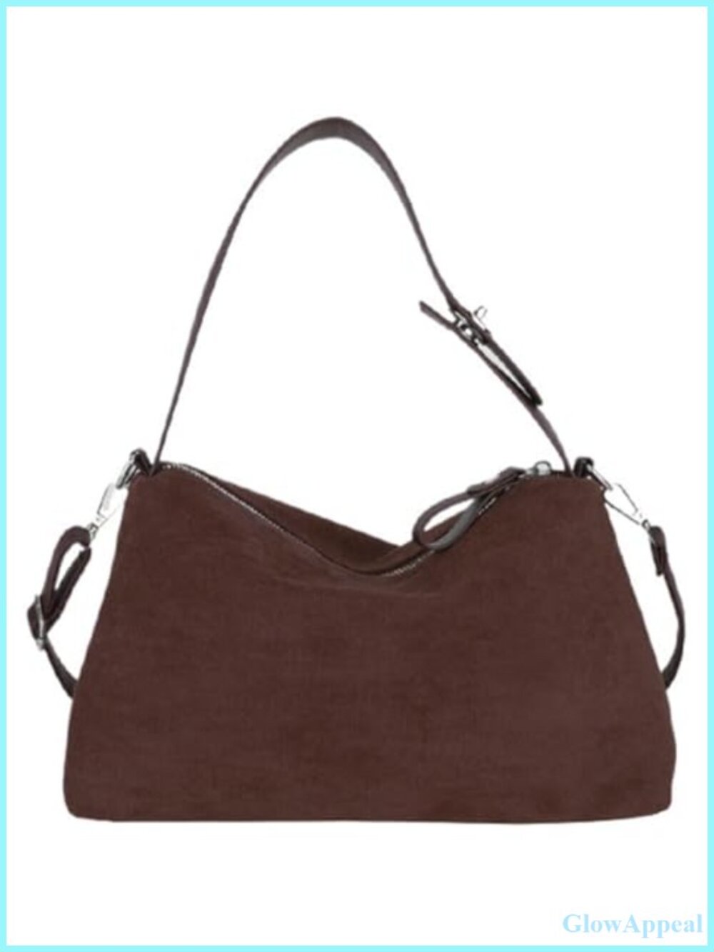 Suede Velvet Tote Bag Vintage Crossbody Shoulder Handbag Fall Winter Purse